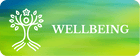 Green moodbooster icon “Wellbeing”, for niche fragrances focused on inner balance and comfort