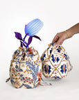 Le Pochon du Voyage LJR x Jamini Motif floral, bleu, rose, rouge, jaune, blanc - cassé - Le Jardin Retrouvé