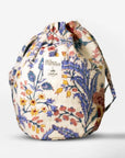 Le Pochon du Voyage LJR x Jamini Motif floral, bleu, rose, rouge, jaune, blanc - cassé - Le Jardin Retrouvé