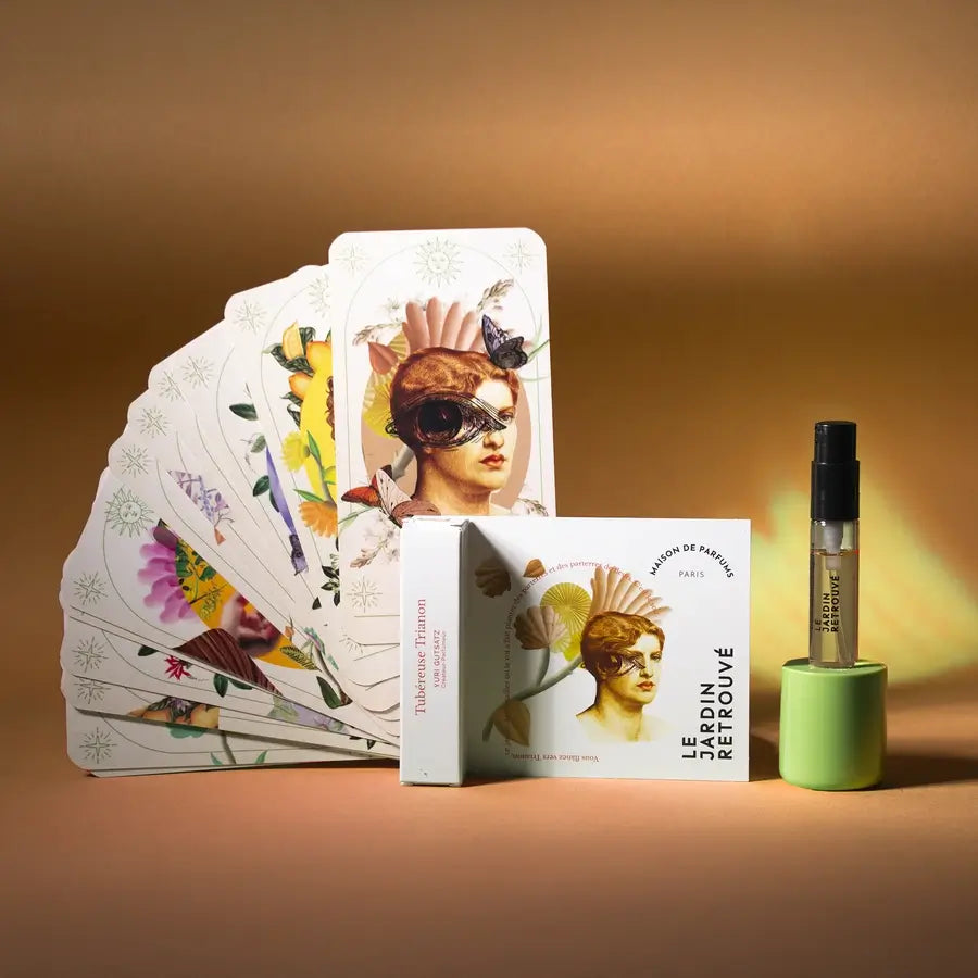 Mini perfume spray Tubéreuse Trianon with Oracle du Jardin card – Well-being gift set for Mother&#39;s Day by Le Jardin Retrouvé