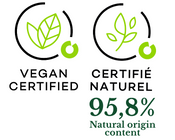 Oriental Sans Souci - Le Jardin Retrouvé - Vegan certified logo - Certifié naturel 95.8% Natural origin content