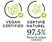 Sandalwood Sacré - Le Jardin Retrouvé - Vegan certified logo - Certifié naturel 97.5% Natural origin content