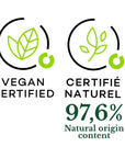 Jasmin Majorelle - Le Jardin Retrouvé - Vegan certified logo - Certifié naturel 97.6% Natural origin content