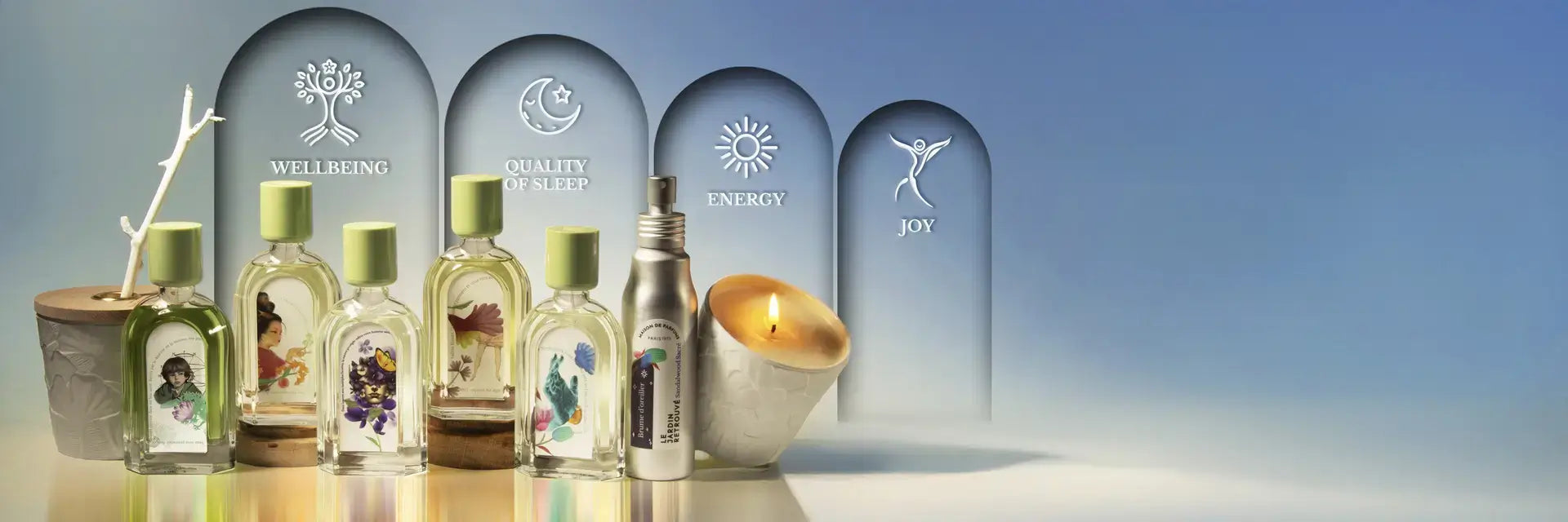 Le Jardin Retrouvé: mood-boosting vegan perfumes certified by science to renew energy and wellbeing.